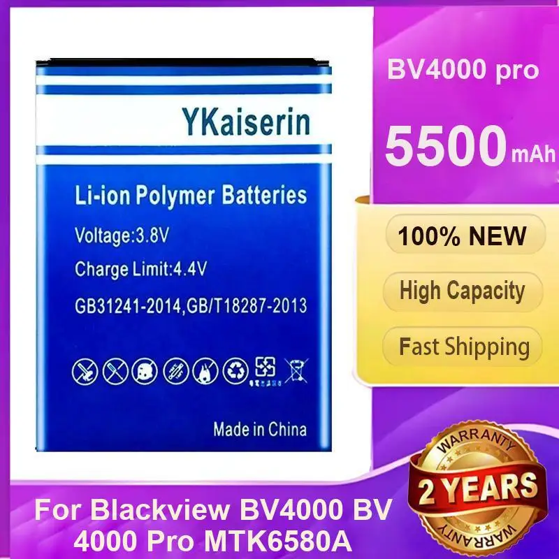 

5500mAh Strong Compatibility Environmentally Friendly For Blackview BV4000 BV 4000 Pro MTK6580A Mobile Phone Battery
