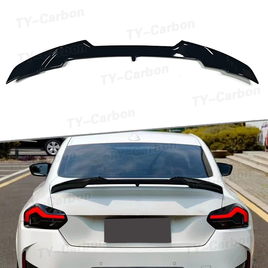 Bright Black Car Rear Trunk Spoiler Rear Wing Tail Wing Parts For BMW 2 Series G42 M240I G87 M2 2022+ Bodykits Car accessories