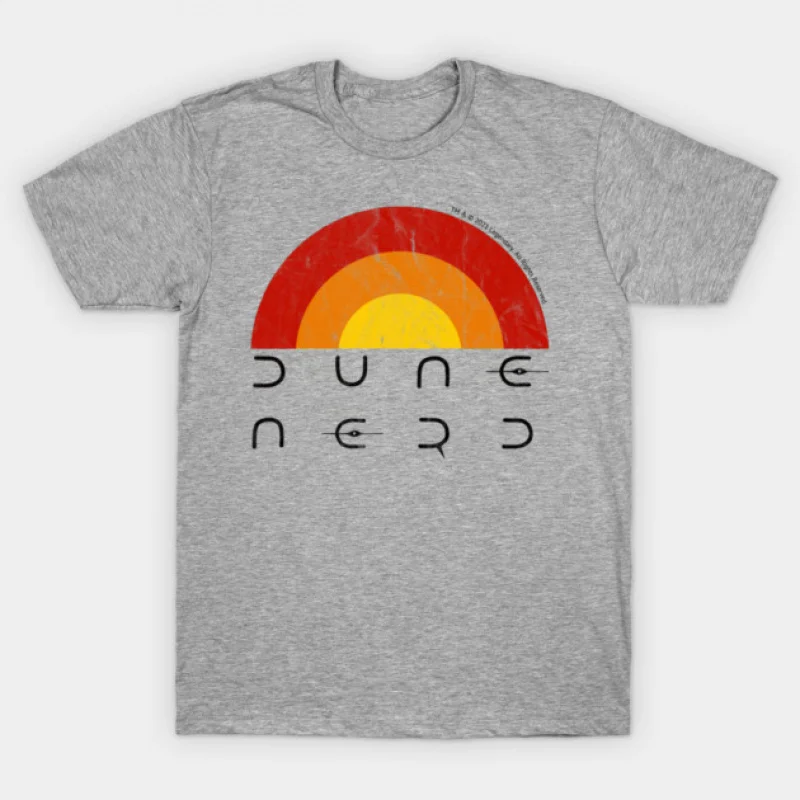 

Retro Dune Nerd Sun Sic fi fan Gift t shirt 100% cotton printed tee Short-sleeve Graphic clothes All size Tops S-6XL