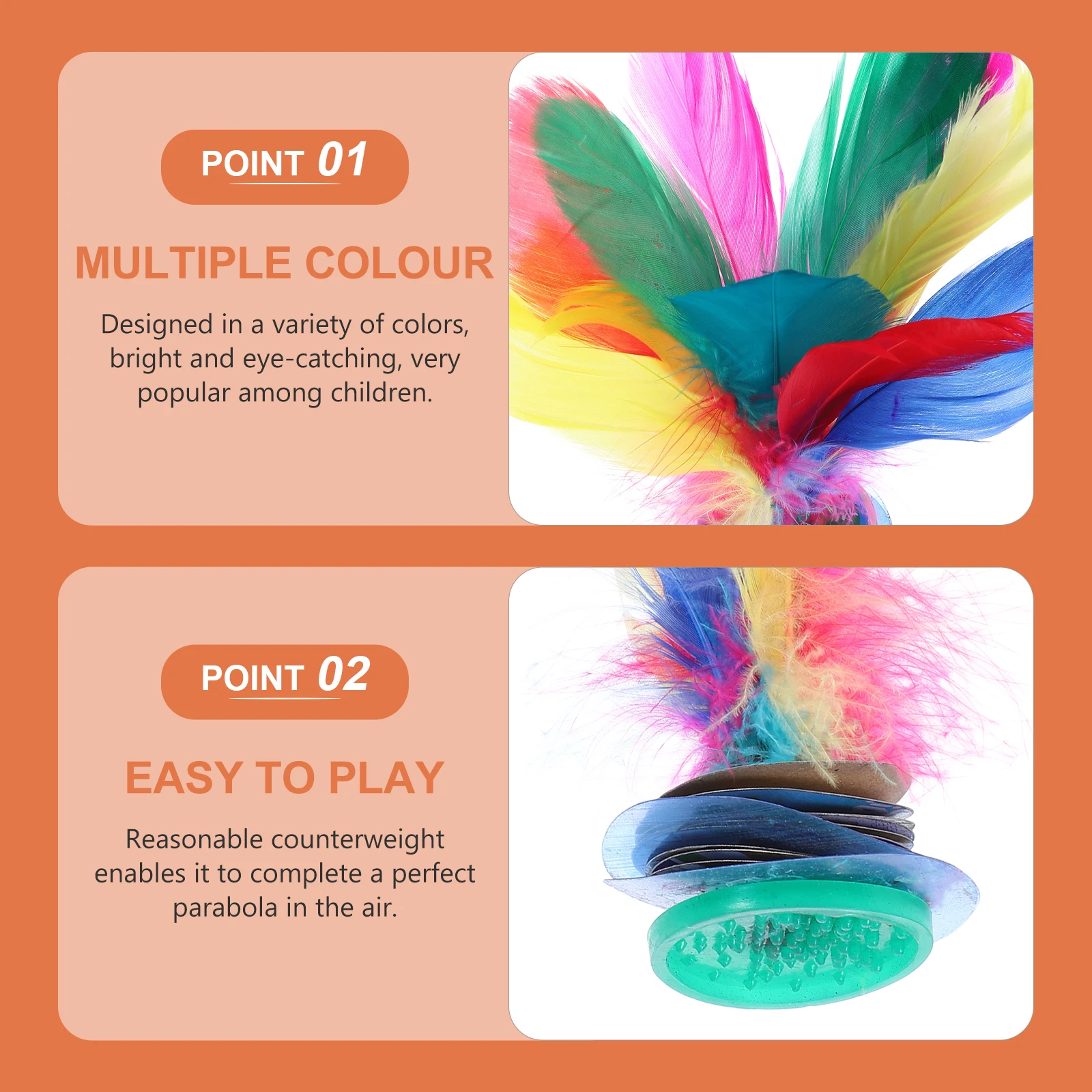 Kleurrijke Gans Shuttle Traditionele Chinese Shuttles Kick Jianzi Toy Kids Sportspeelgoed