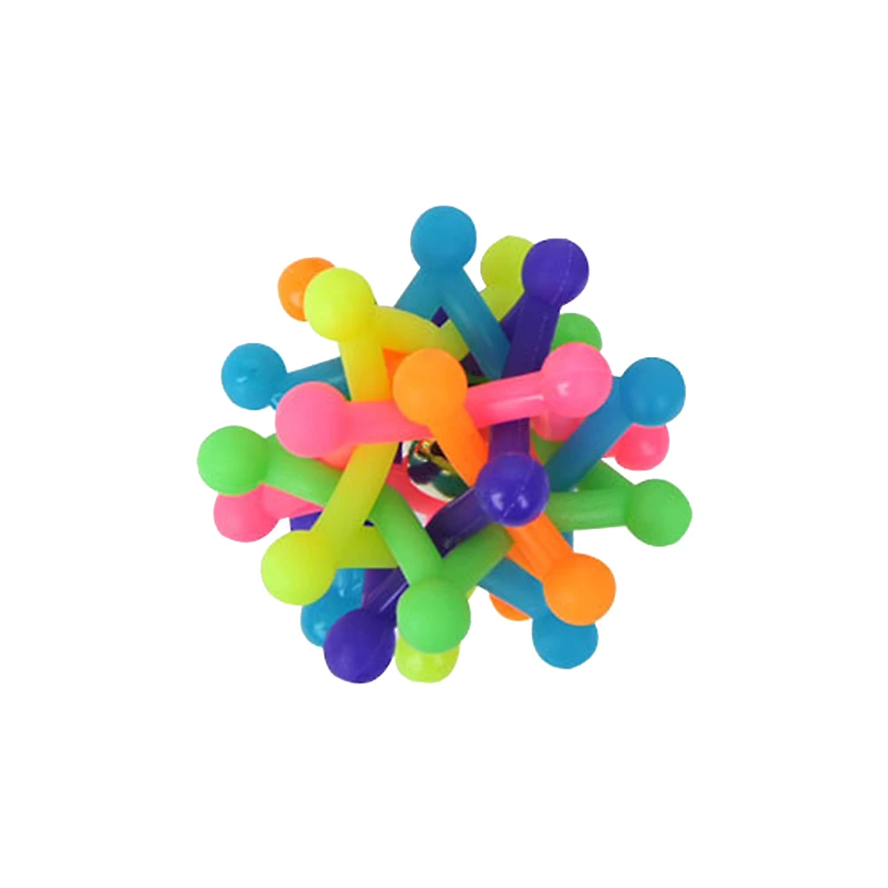 

2 pcs Molar Meteor Toys for Dogs Bright Color Pet Chewing Playing Sound Bell Rainbow Hollow Ball Dog Cleaning Accessories Puppy
