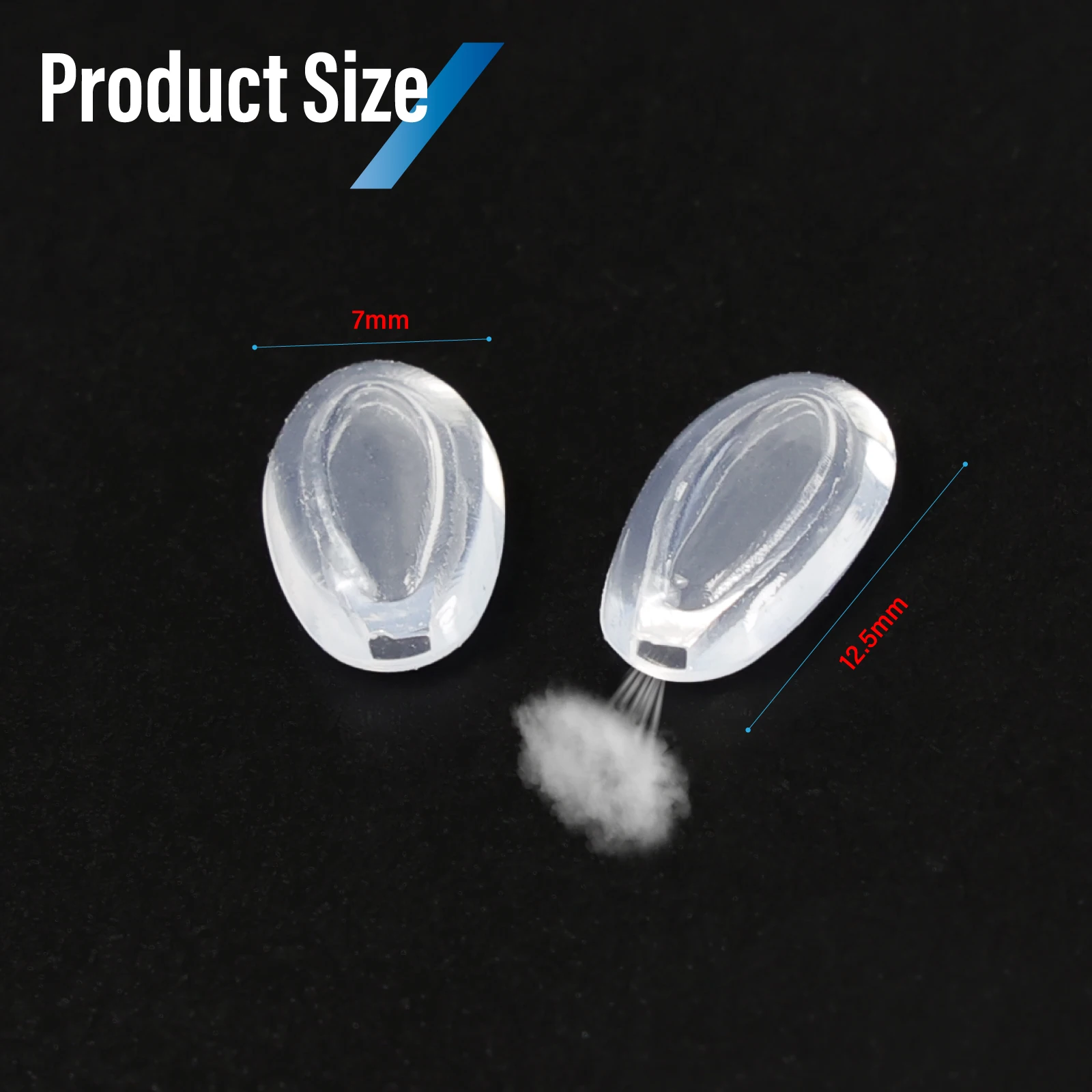 (100 Pair）Eyeglasses Nose Pad Air-Cushioned Push in Clip on Eyewear Part for Eyeglasses Shop by Dhoptical