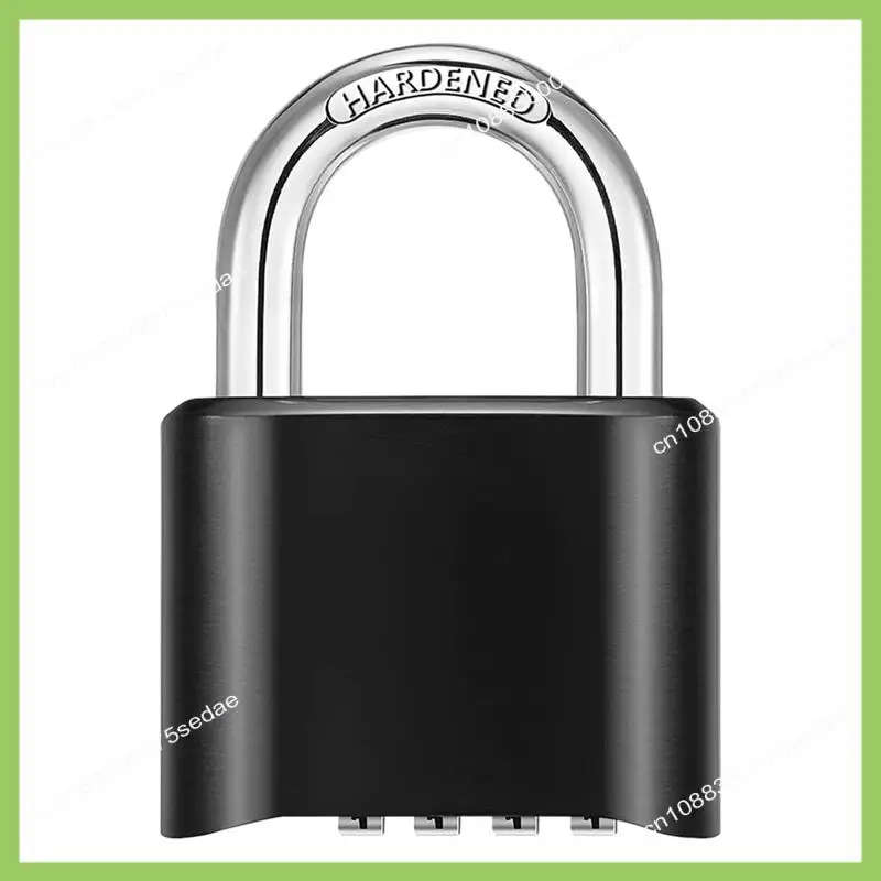 

Y19A 4-Digit Combination Lock Outdoor Padlock Waterproof Combo Lock For Gym Locker, Hasp Storage, Shed, Fence, Gate Black