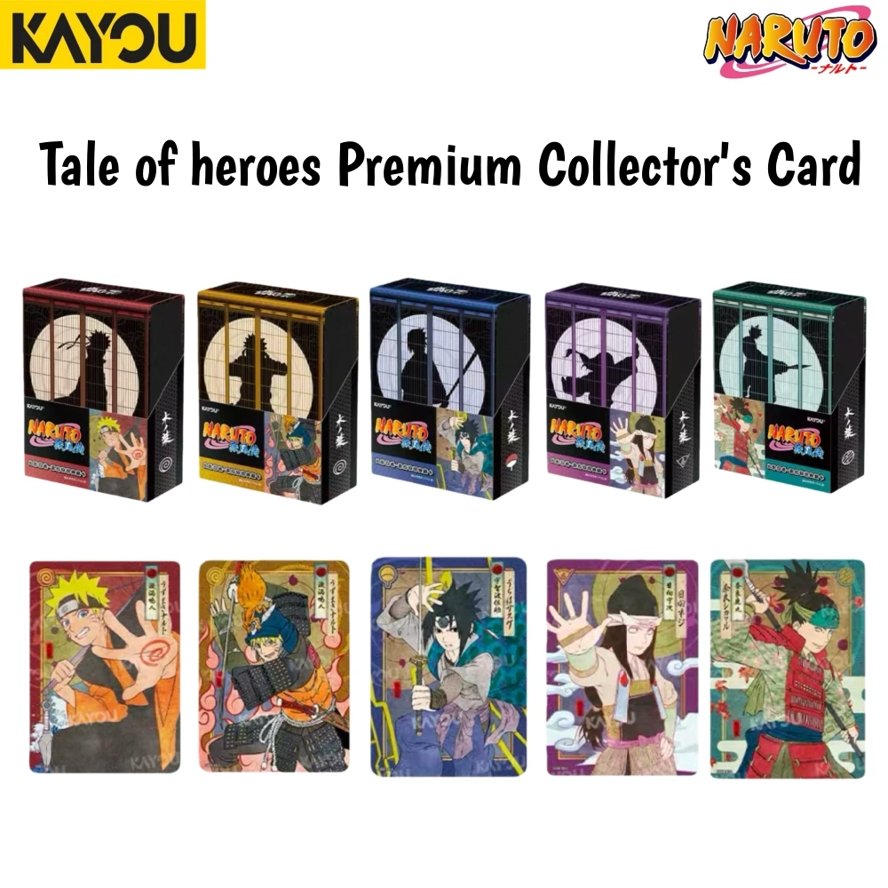

Kayou New Product Naruto Anime Cards Tale Heroes Premium Collector's Card Box Manga Merchandise Kids Toy Birthday Gifts