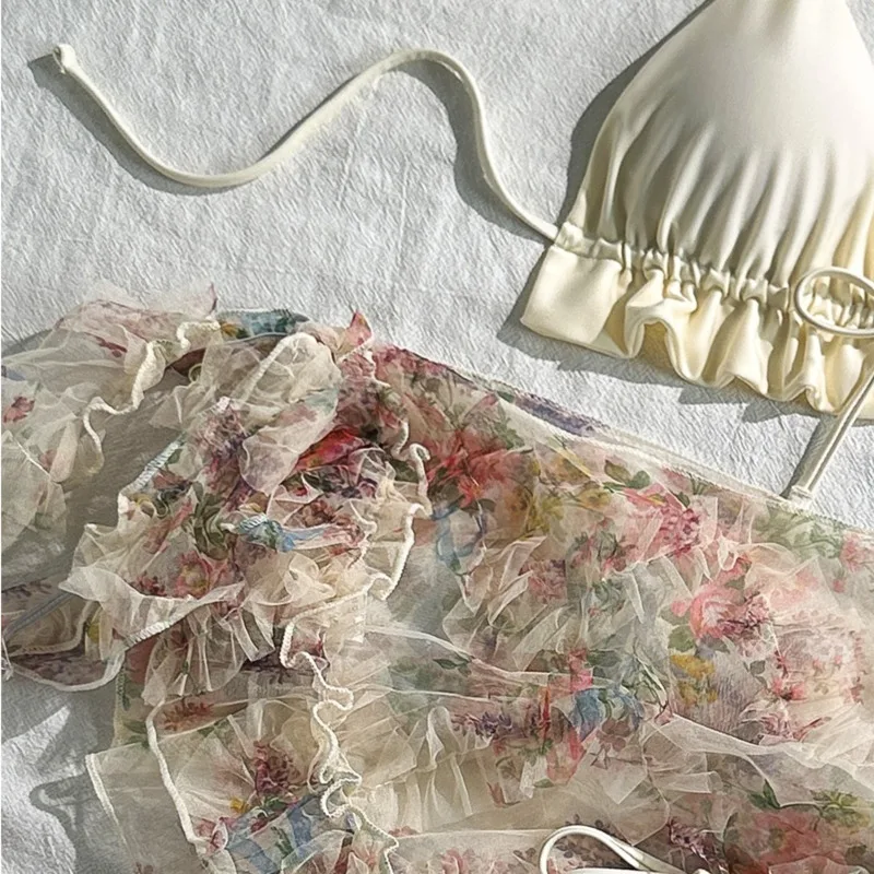 Set Bikini Seksi 3 Potong 2026, Baju Renang Wanita, Pakaian Renang Tiga Potong, Pakaian Pantai, Baju Mandi, Bikini Brasil, Pakaian Kolam Renang