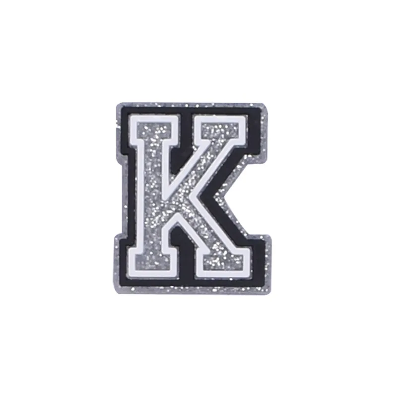 Bulk Pins for Crocs Charms Shoes Accessories Silver Letter Decoration Jeans Women Sandals Buckle Kids Favors Men Badges