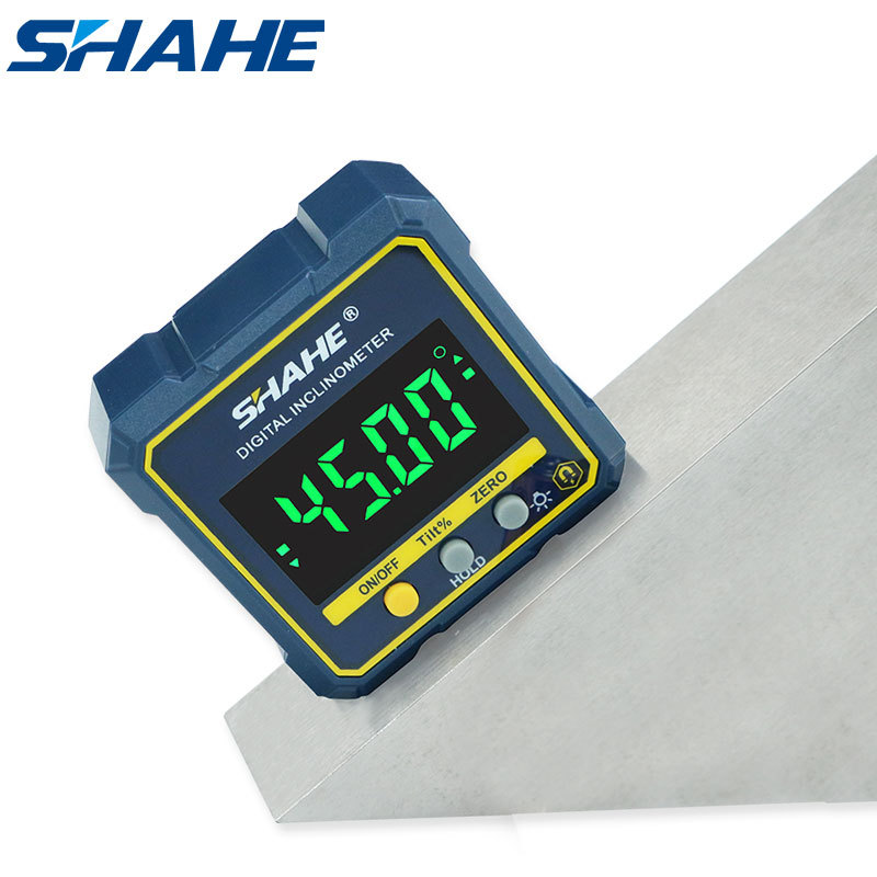  SHAHE Digital Angle Gauge Magnetic Protractor Inclinometer Level Angle Finder  Angle Cube Level Box with Magnes and Backlight 