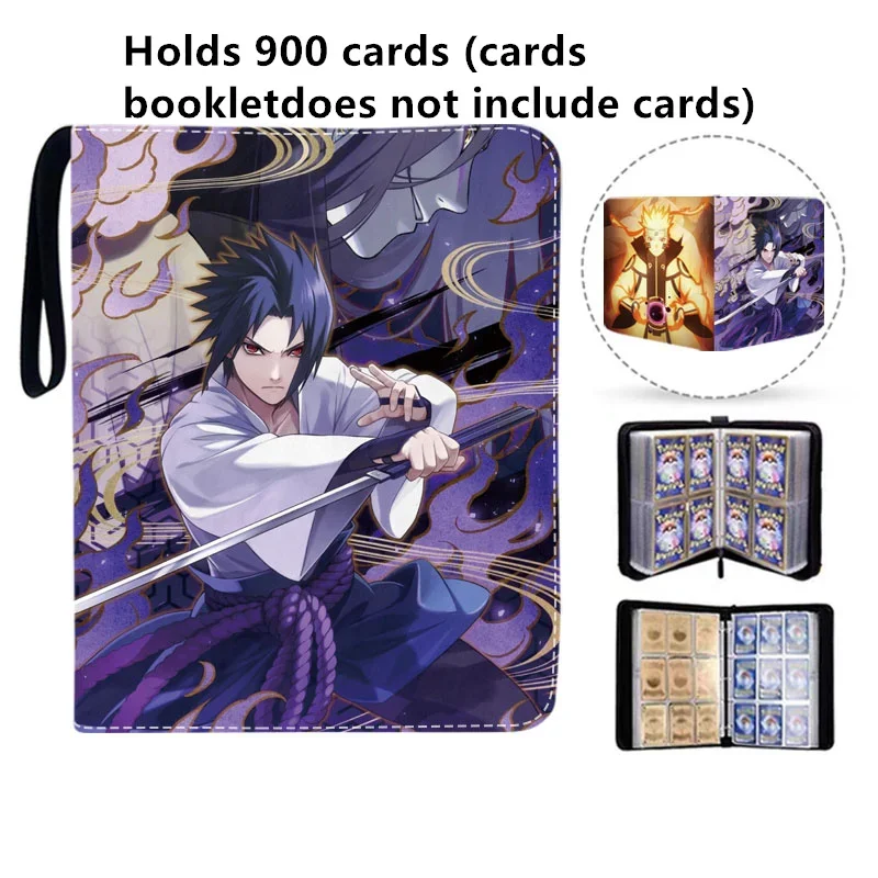 New 400 PCS 900 PCS Card Album Book Anime NARUTO Collection Card Zipper Game Cards Sasuke Sakura Kakashi Binder Holder Kids Gift