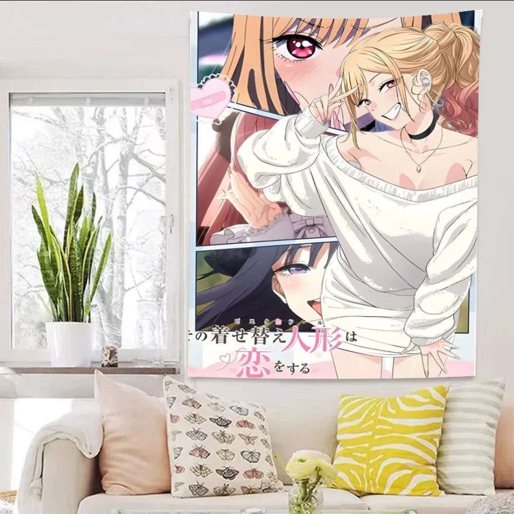 New Anime My Dress Up Darling Marin Kitagawa Tapestry Wall Hanging For Fans Bedroom Dorm Atmosphere Decor