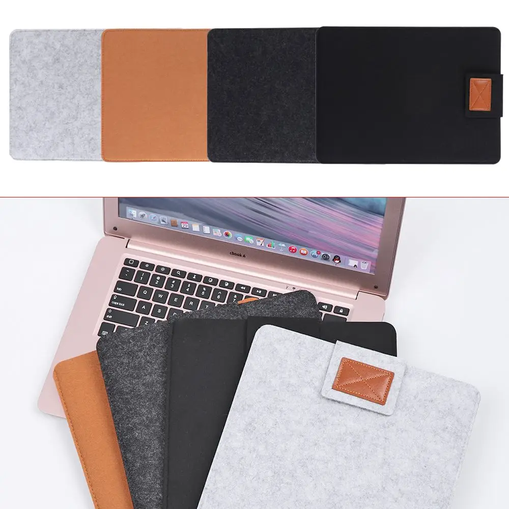 Professional Fashion Portable Sleeve Case Laptop Bag Computer Cover Wool Felt For Ultrabook Tablet PC Notebook