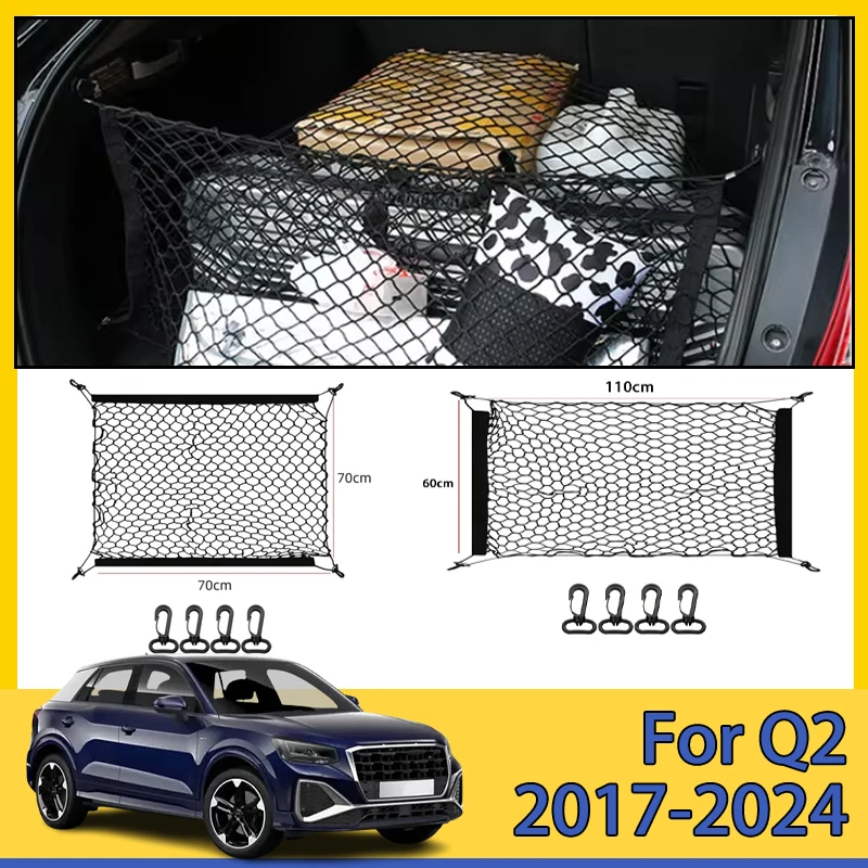 

Car Trunk Net For Audi Q2 2017-2024 2018 2019 2020 2021 2022 Boot Luggage Mesh Nylon Bag Storage Rear Back Cargo Car Accessories