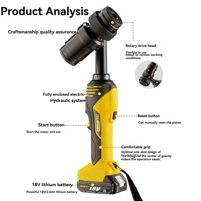 Cable Cutting and Copper/Aluminum Terminal Crimping:HHZD-60K Cordless Hydraulic Crimping Tool / Electric Hydraulic Crimping Tool