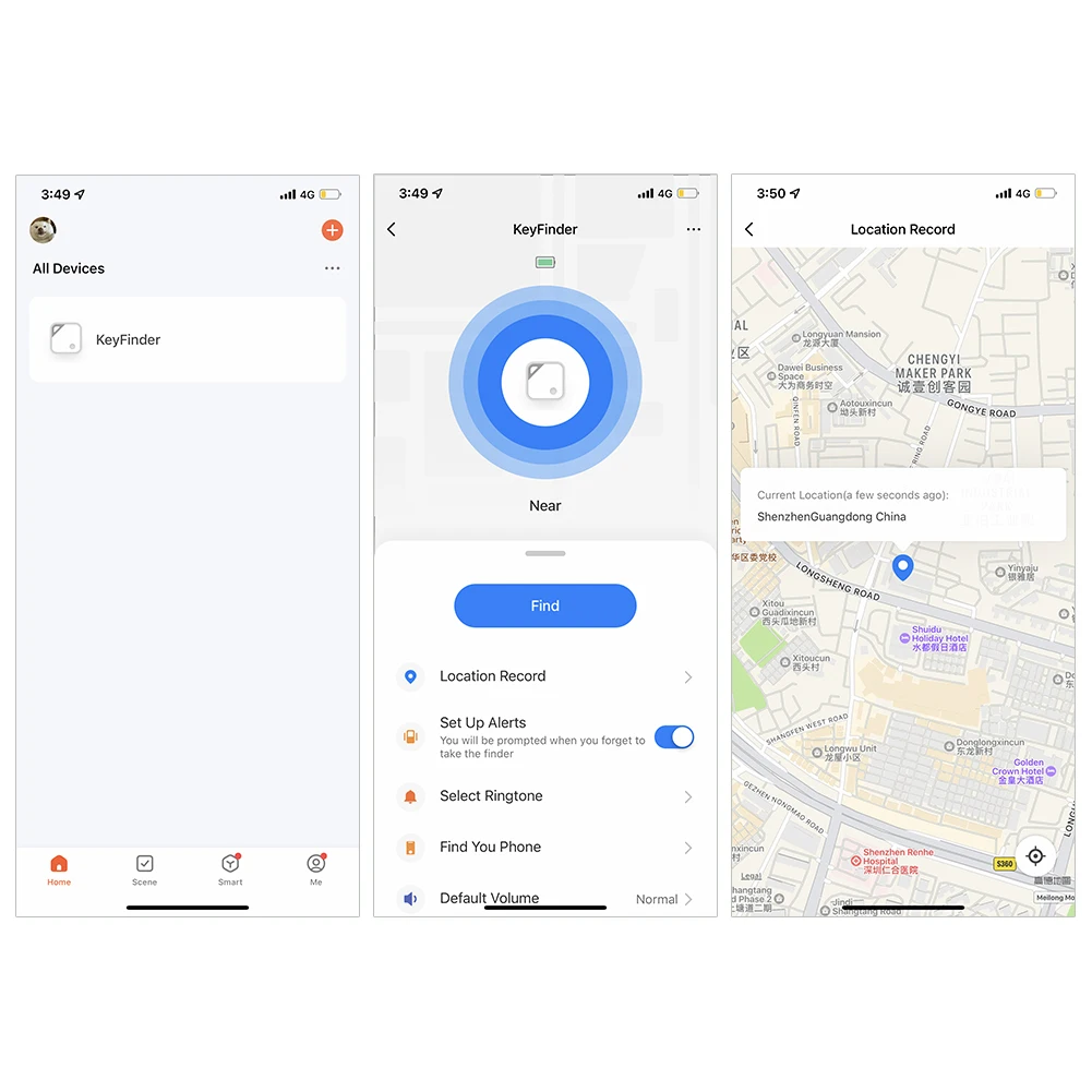 1-3 قطعة Tuya بلوتوث لتحديد المواقع يعمل مع أبل Find My APP جهاز تعقب ذكي لمكافحة خسر جهاز مكتشف صغير لتحديد المواقع العالمية