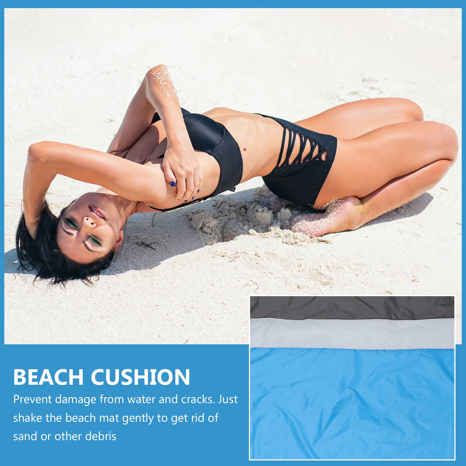 

Waterproof Beach Blanket Picnic Blankets All-season Camping Mat Sand Rug Cushion Nylon Accessories Gear Travel Seat Pad Ground