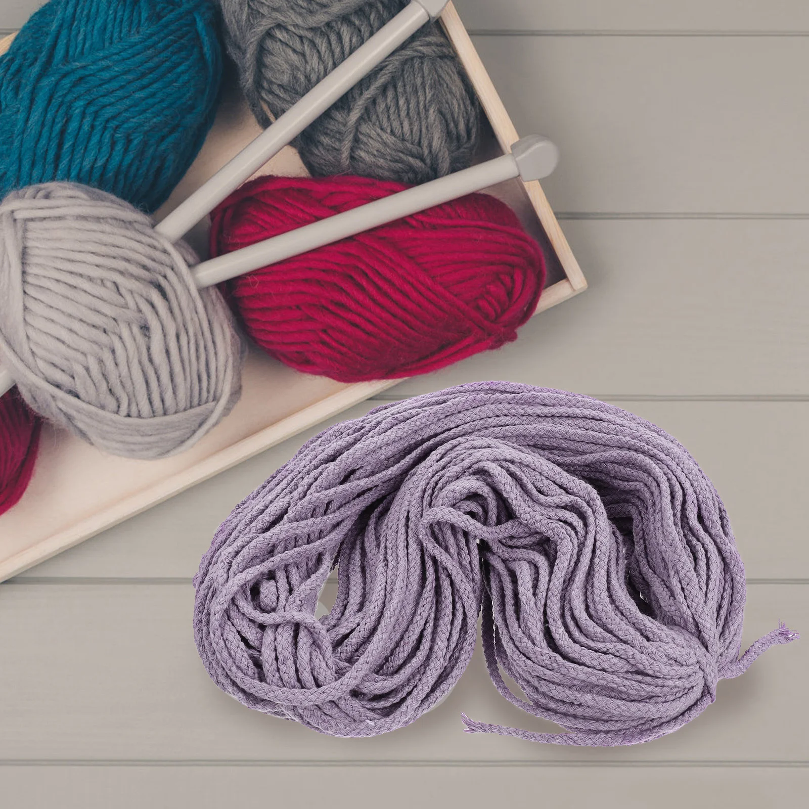 1 rolo de corda de algodão tecido à mão, varal diy para tapeçaria, sacos, artesanato, material de linha de fibra leve, fornecimento de artesanato