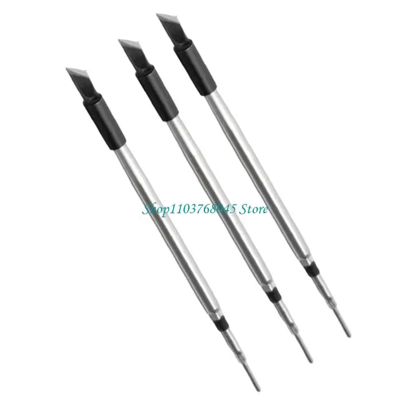 R53F 3Pieces Copper Soldering Iron Tip Set With Round K Excellent Heat Transfer And Rust Resistance Features