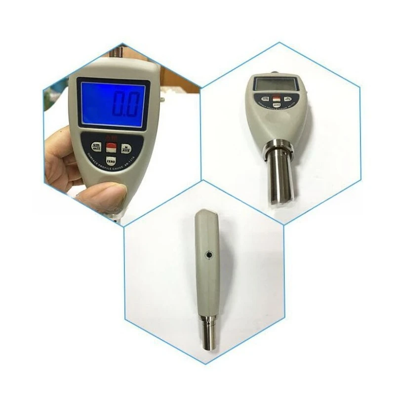 Measuring the height of the peak and valley of the surface with an integrated sandblasting and shot blasting roughness meter