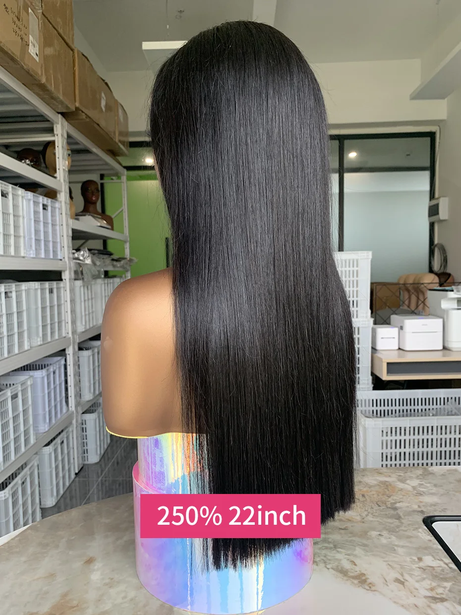 5x5 2x6 شعر مستعار بدون صمغ شعر بشري جاهز للارتداء شعر فيتنامي أصلي باروكة أمامية من الدانتيل 300% 13x6 13x4 باروكات أمامية من الدانتيل 20 22 بوصة