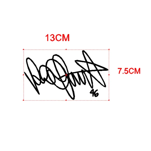 Imagen 2 del producto Pegatinas de motocicleta Rossi Signature, calcomanía reflectante impermeable