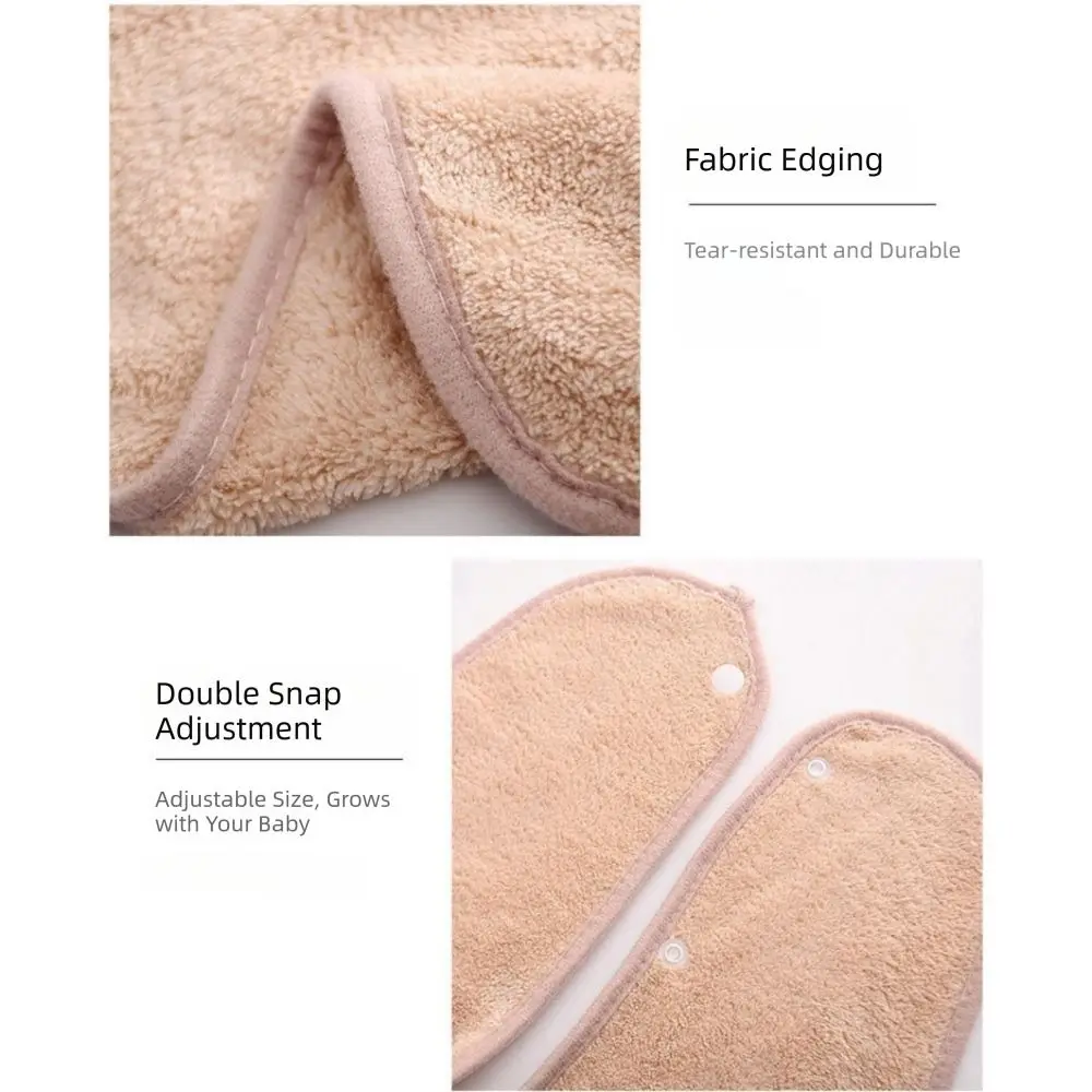 Comfortable Coral Fleece Saliva Towel Soft Versatile Infant Bibs Absorbent Feeding Eating Apron Unisex
