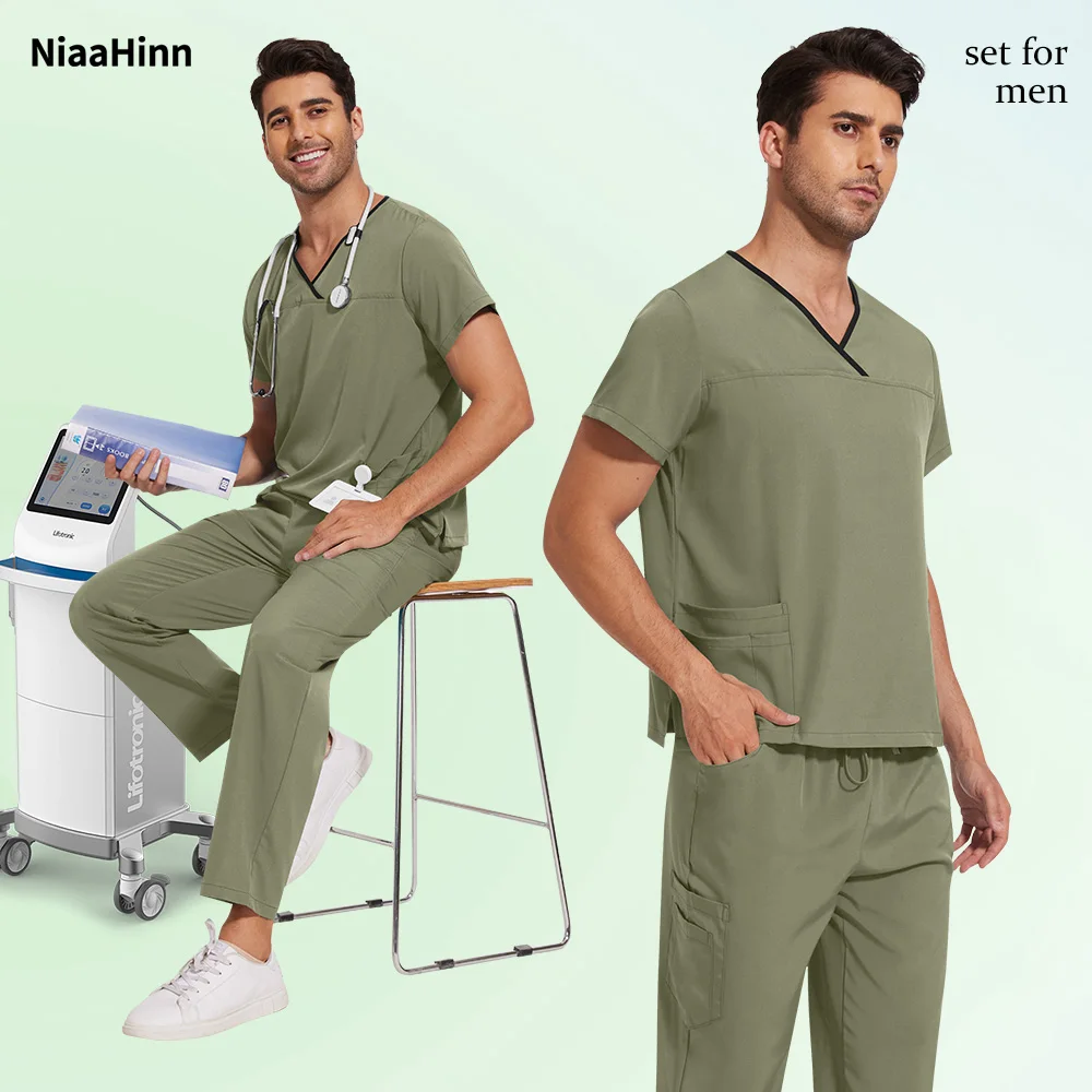 

Niaahinn больничная униформа для врачей, косметологическая спа-униформа, стоматологическая клиника, медицинские костюмы для ухода за домашними животными, аксессуары для ветеринарной медсестры