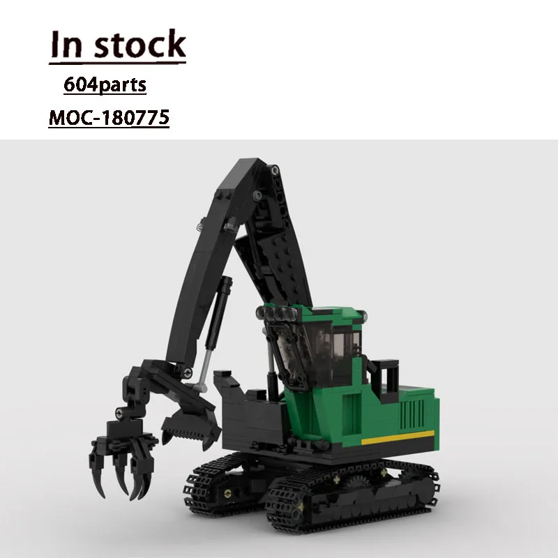 MOC-180775 Swing-style Log Loader Building Block Model, 604 Parts, Boys' and Children's Birthday and Christmas Toy Gift