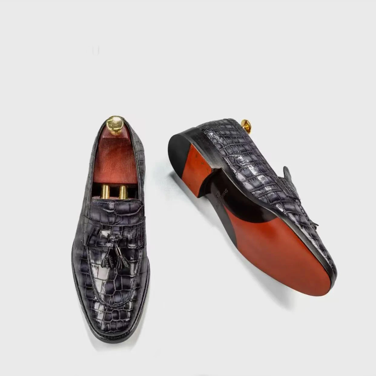 chue new men crocodile shoes male loafers wedding business office shoes fahion leisure view 5