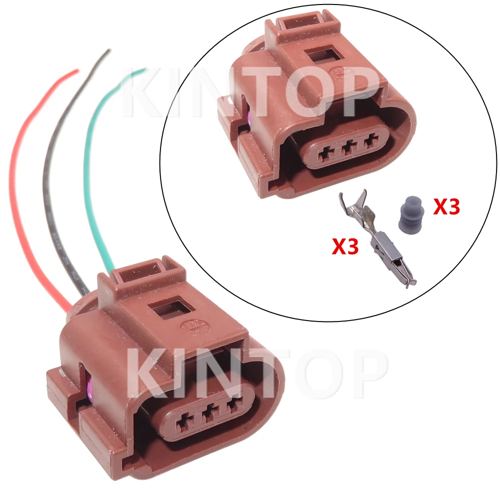 

1 Set 3 Pins 3B0973703A AC Assembly Car Wire Cable Connector Auto Plastic Housing Waterproof Sockets