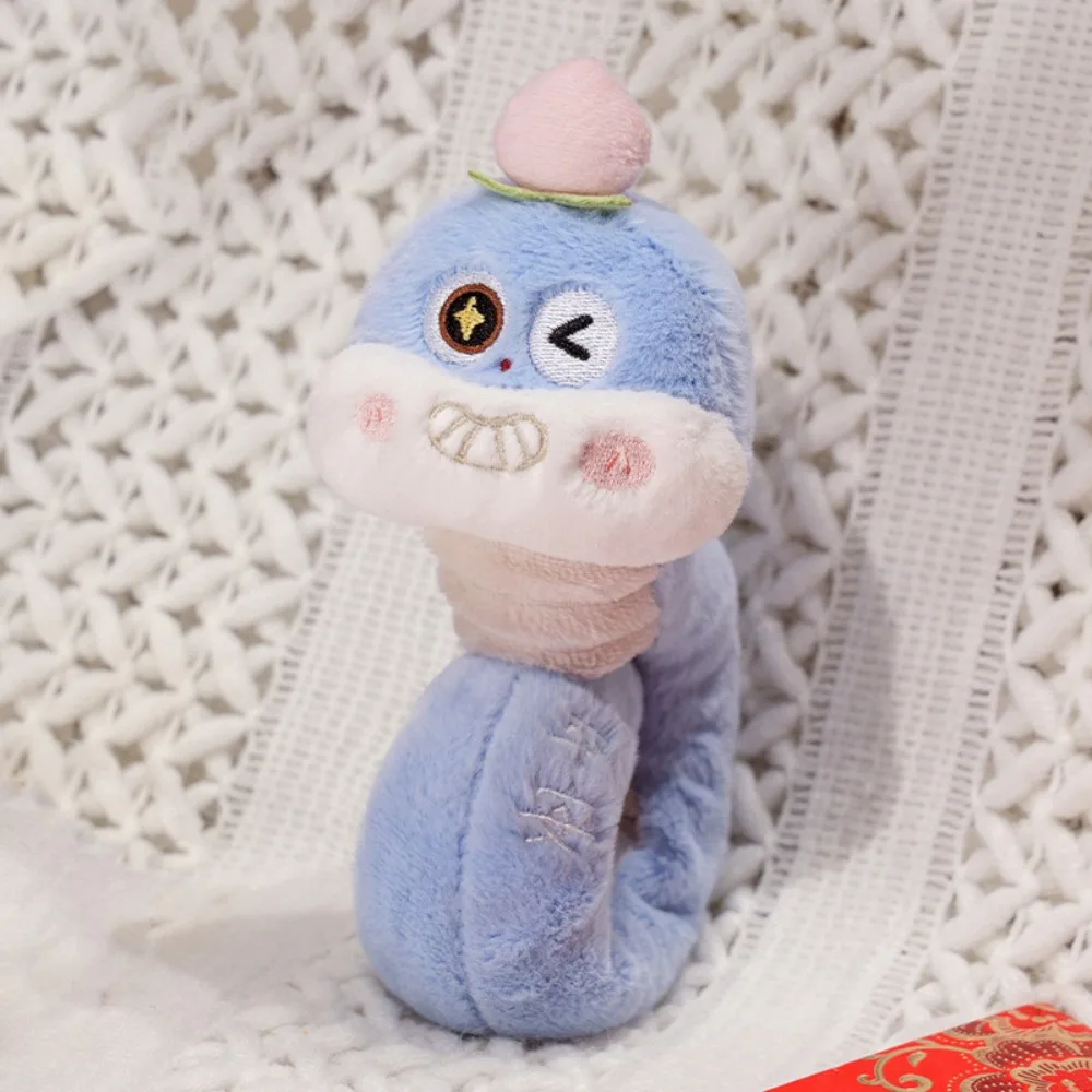 Mascots Snake Plush Slap Bracelet Circle Toy Wrist Style Snake Slap Snap Doll Toy Cute Cartoon New Year Plush Hand Ring
