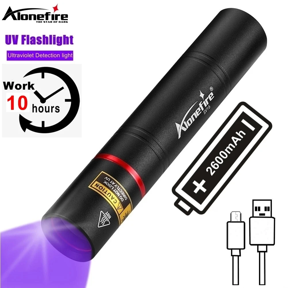 365nm Wysokie jasne czarne światło Latarka UV Lakier do paznokci Marker utwardzający Kot Pies Mocz Ore Pieniądze fluorescencyjne Grzyby Sprawdź