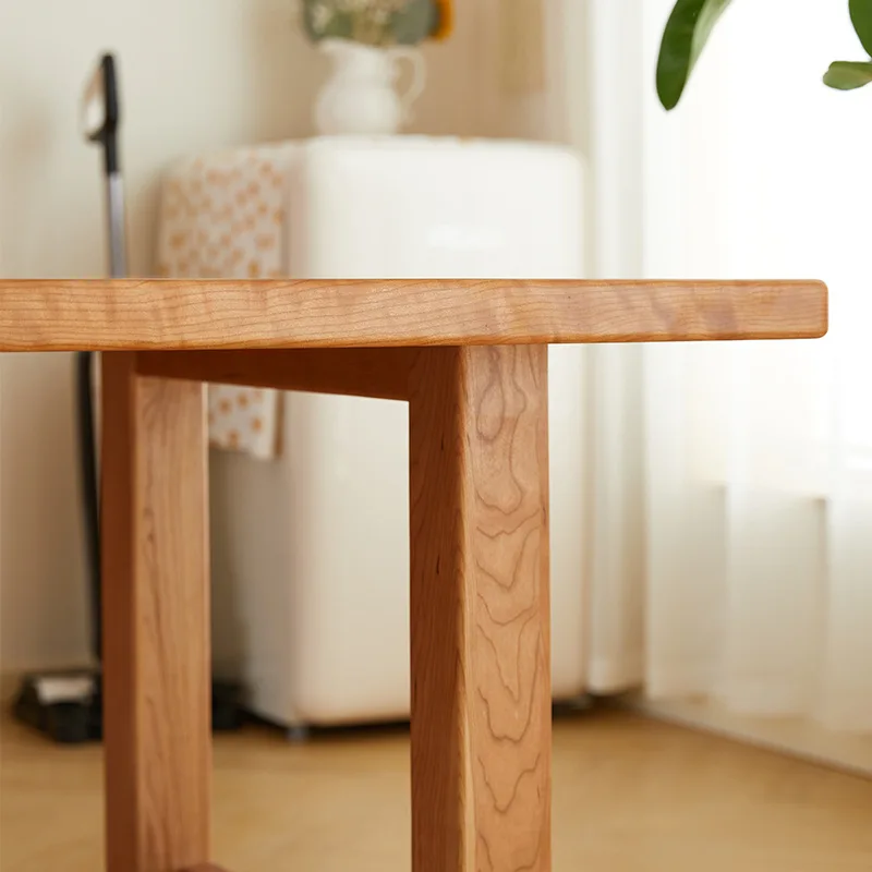Customizable solid wood large board table log worktable dining table living room cherry wood rectangle