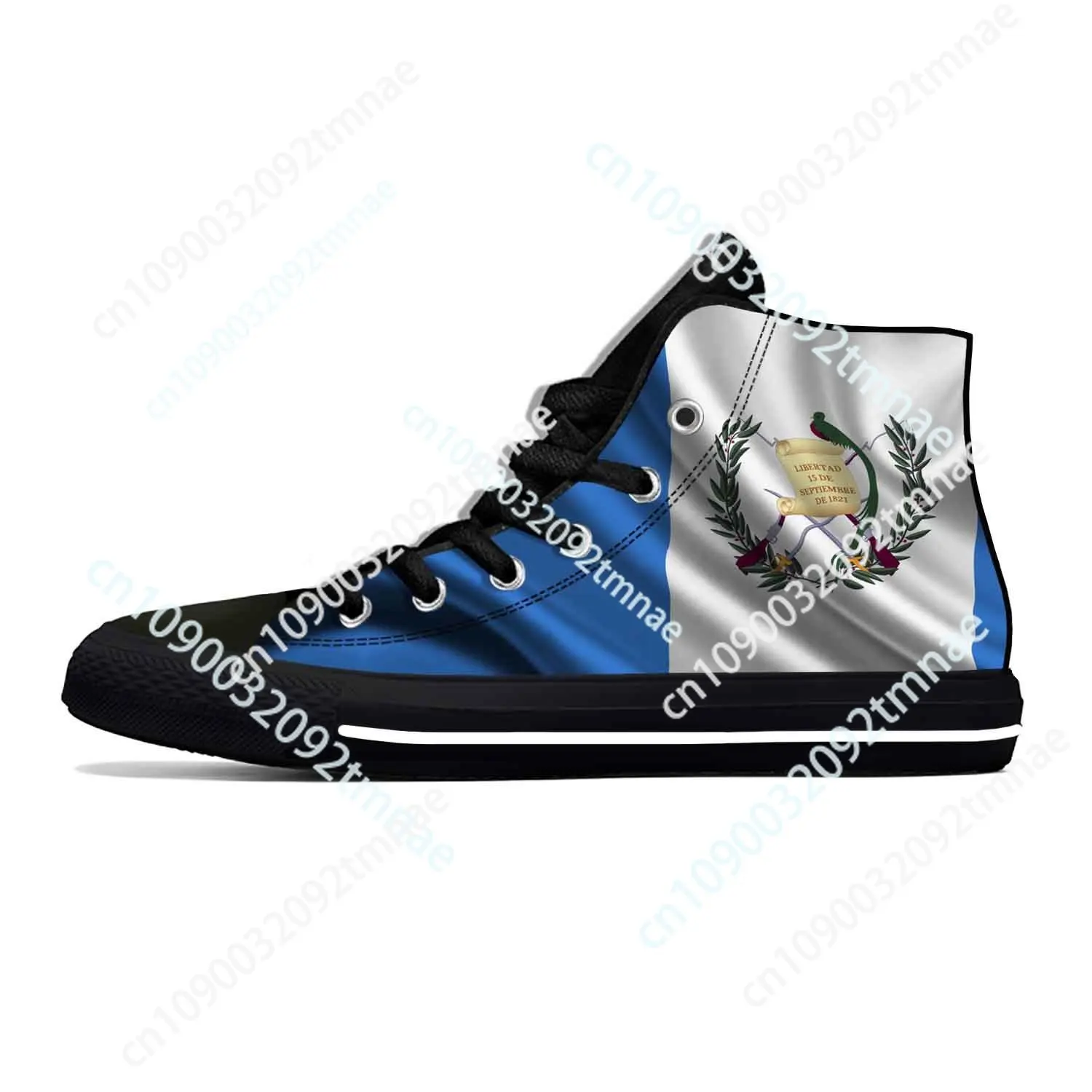 

Guatemala Guatemalan Flag Patriotic Pride Fashion Casual Cloth Shoes High Top Comfortable Breathable Custom Men Women Sneakers