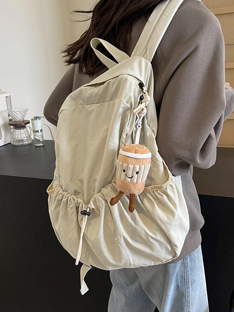 

Легкий нейлоновый дорожный женский дорожный институт 20224, новый Sle Sweet College Sle, мягкая ручка, застежка-молния, вертикальный квадратный апей