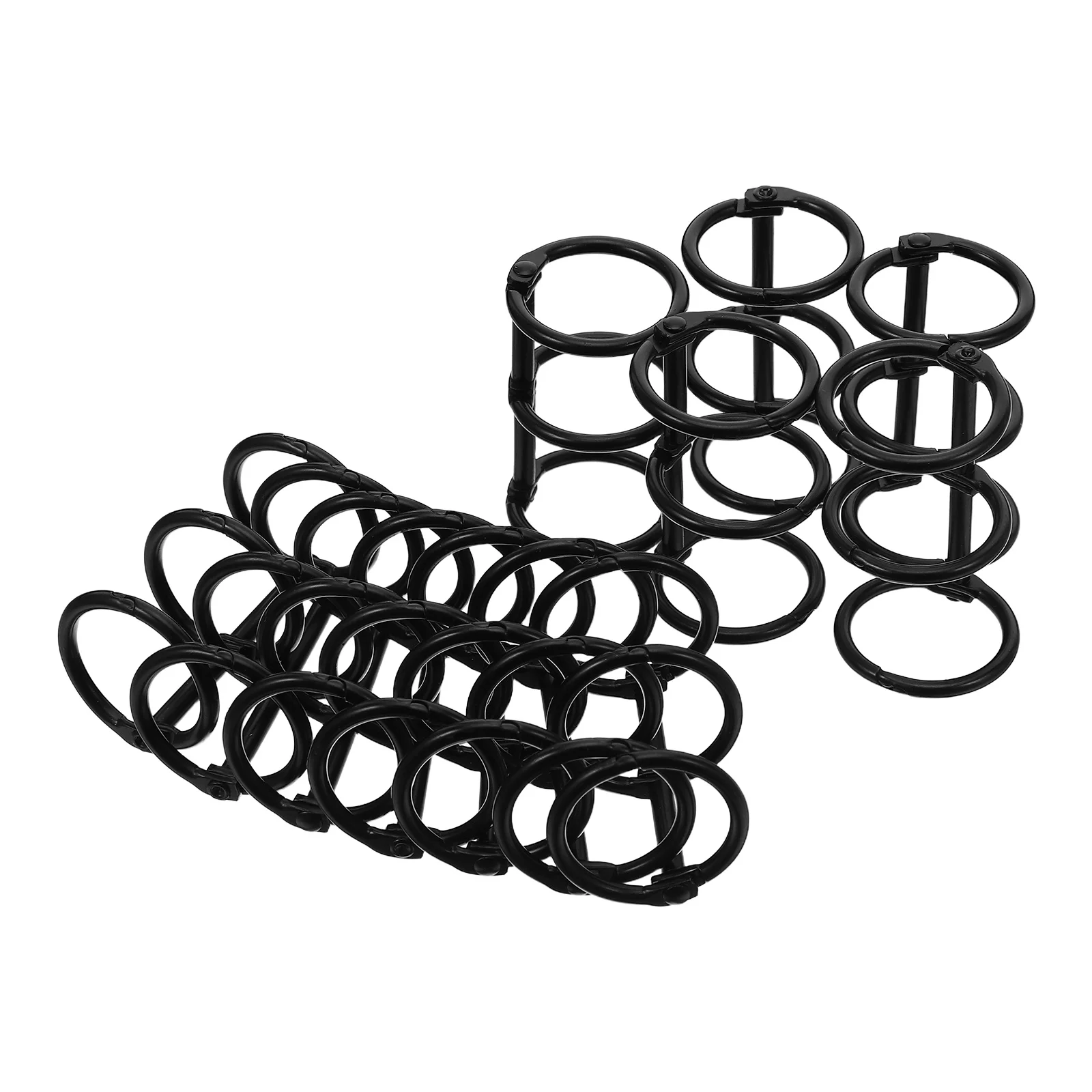 20 قطعة حلقات الموثق المعدنية القابلة للفتح مطلية بالنيكل 3 حلقات مقاطع لأجهزة الكمبيوتر المحمولة أوراق فضفاضة التقويم ملزمة حامل البطاقة التعليمية