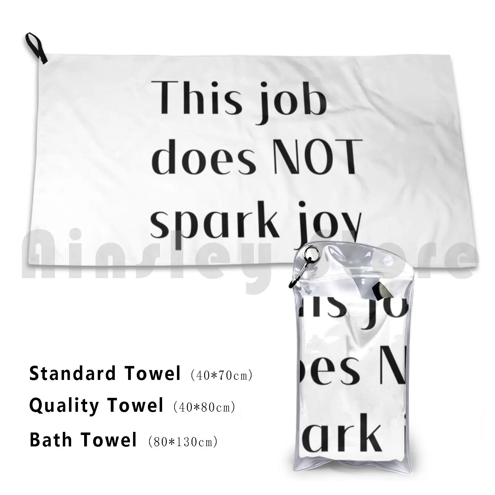 This Job Does Not Spark Joy Beach Towel Quick Dry Quality Towel Work Cup I Hate Work I Hate My Job Spark Joy Does Not