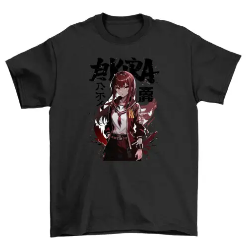 Kira Anime Girl t-shirt - Red Hair, Sword, & Sass! Funny Unisex Printed Design.