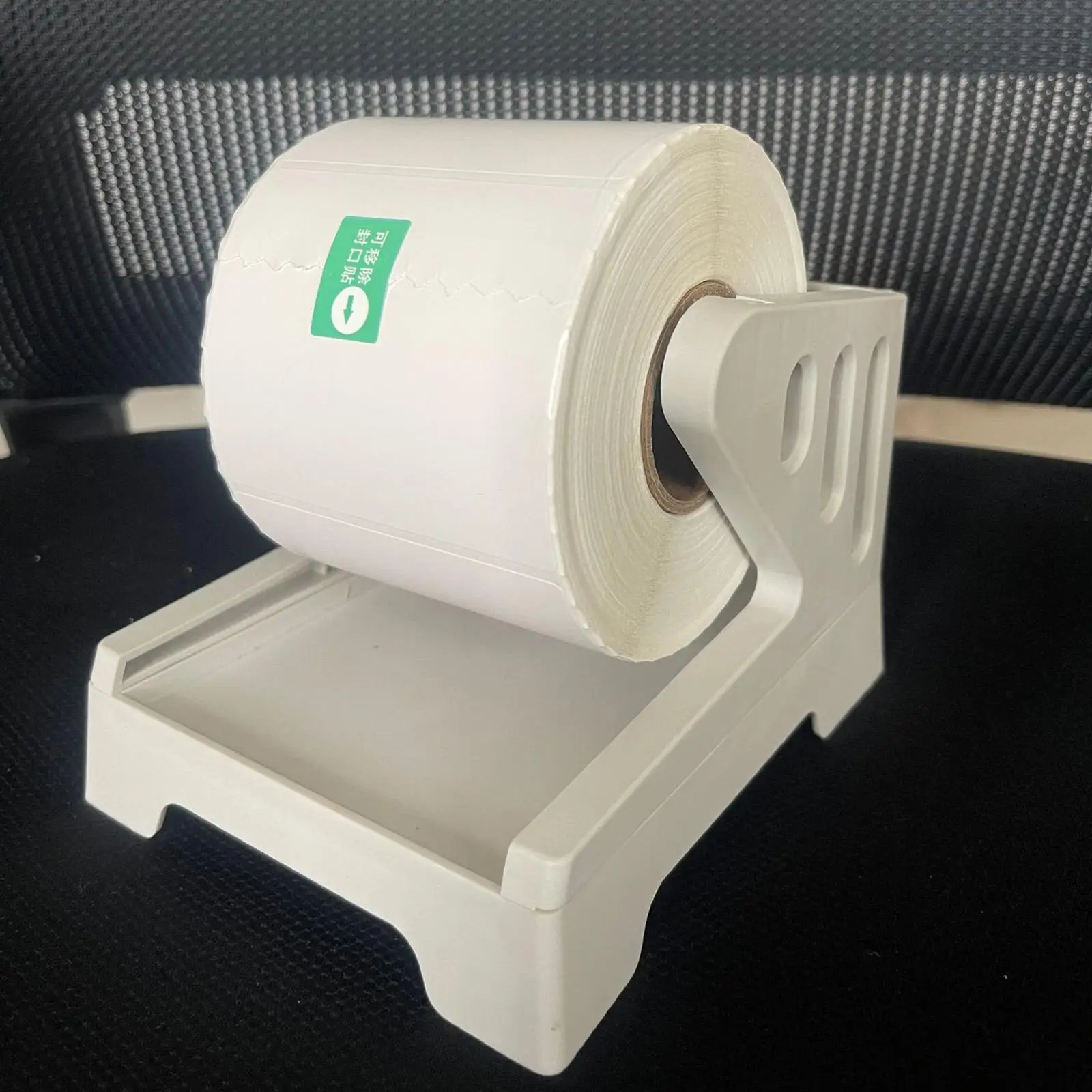 Thermal Label Holder for Fanfold Labels and Rolls Desktop Printer Accessory Portable Plastic Stand Replacement Shipping Label