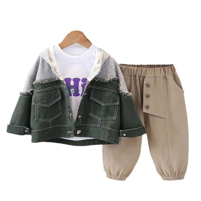 

New Spring Autumn Baby Girls Clothes Children Boys Hooded Jacket T-Shirt Pants 2Pcs/Sets Toddler Casual Costume Kids Tracksuits