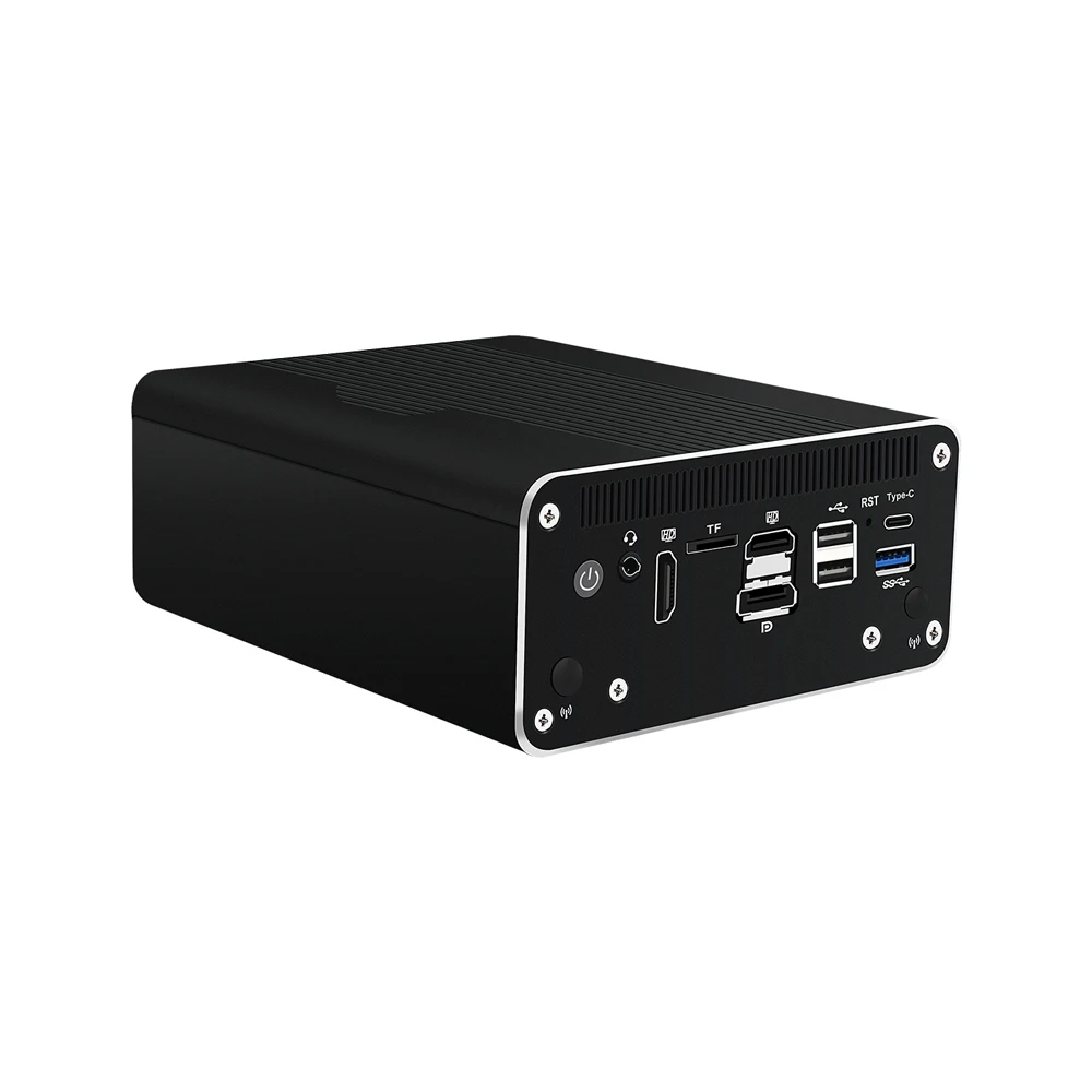 HUNSN-RJ52F Micro Firewall Appliance,Mini PC,Router PC, U300E, Ouro 8505, I5 1240P,4x2.5 Gbps, I226-V,2HD,DP ++,10Gbps, Tipo-C para Dados