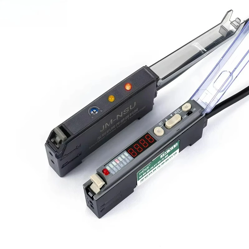 Jm-nt Dual Digital Display Fiber Amplifier Economical Optical Sensor Amplifier Suitable for All Fiber Optic Sensors