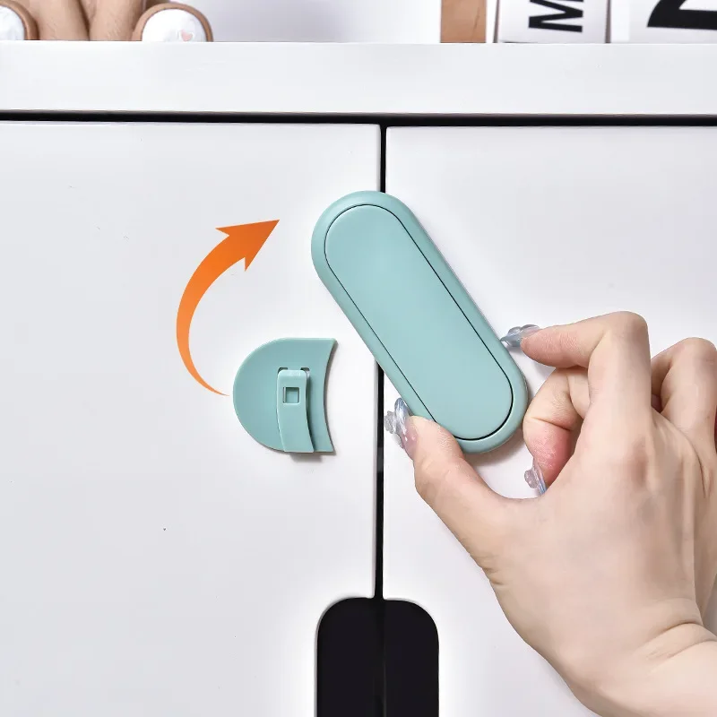 1-4Pcs Child Safety Lock Cabinet Door Refrigerator Buckles Drawer Anti-opening Locks Baby Anti-pinch Protection Device Hardware