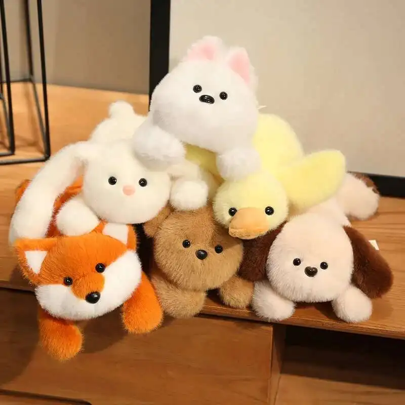 

Kawaii Baby Pig Rabbit Fox Duck Bear Plush Stuffed Animal Doll Cartoon Christmas Gifts Kids Toys Gifts for Children