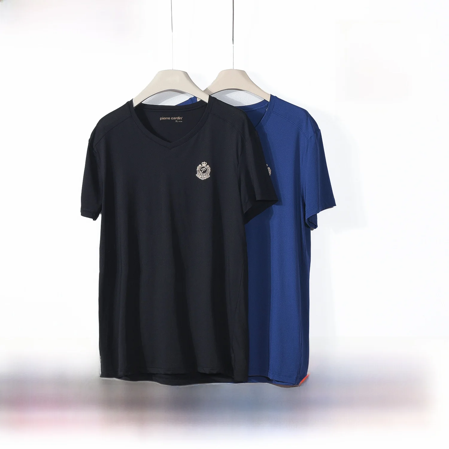 

Мужская спортивная футболка Pierre Cardin с V-образным вырезом из ледяного шелка, дышащая, быстросохнущая, для лета