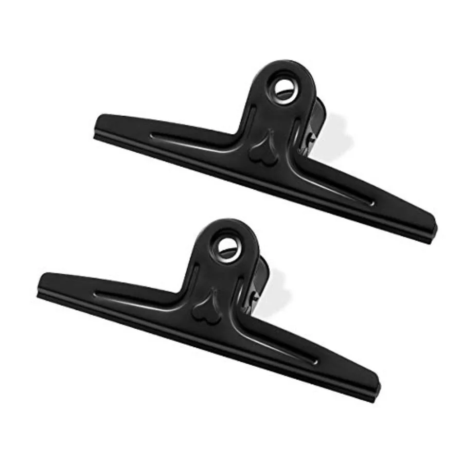 

Extra Large Bulldog Clips Black 2 Pcs Heavy-Duty Jumbo Bull Clips 30cm XXL Stainless Steel Paper Clip Clamps 11 4/5 Inch
