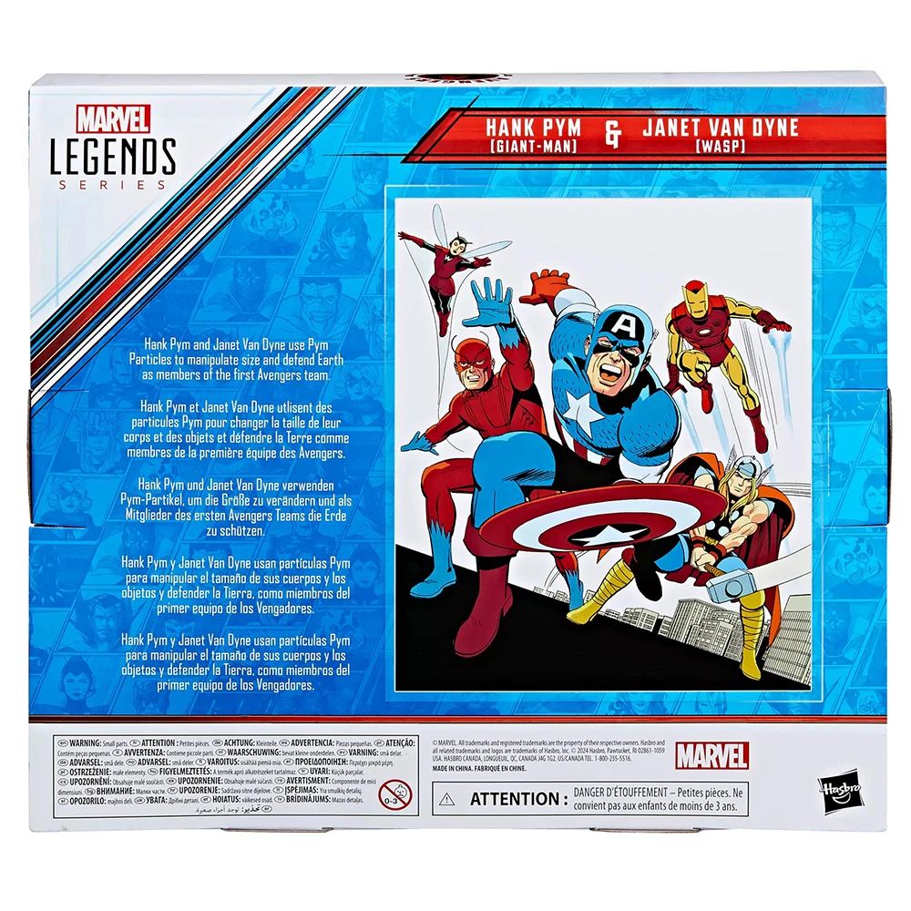 الأصلي هاسبرو مارفل ليجندز سلسلة هانك بيم (الرجل العملاق) و جانيت فان داين (Wasp) 2-Pack-Set 15 سنتيمتر أنيمي عمل نموذج لجسم لعبة