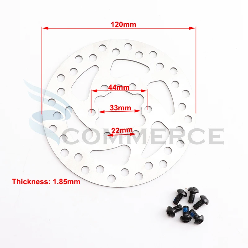 6 holes 120mm MTB Bike Disc Brake Rotor Stainless Steel 120 Disk With 6 Bolts For Scooter Mountain Road Bicycle Accessories