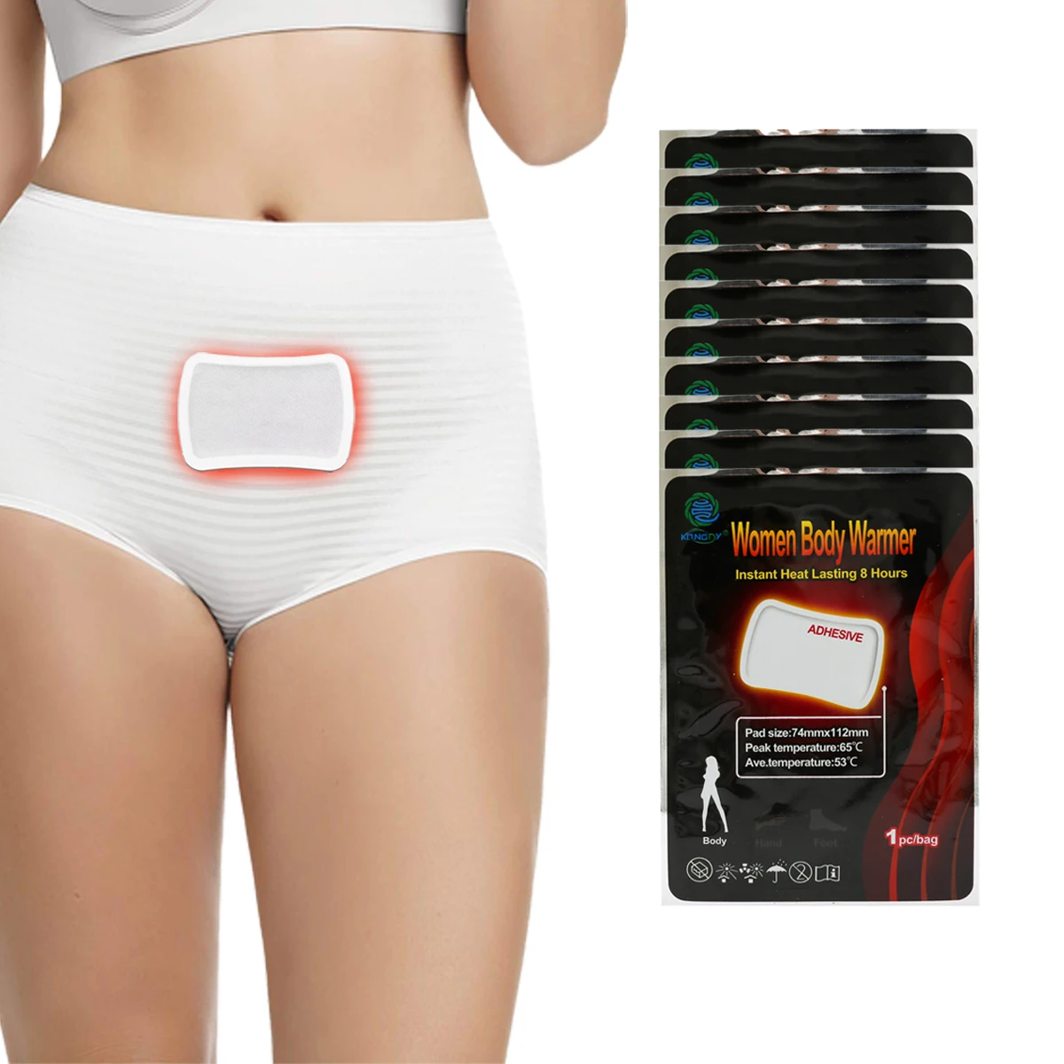 

KONGDY 10 Counts Menstrual Cramp Pain Relief Pads Portable Heating Pads for Uterine Cold Winter Body Warm Heating Pad