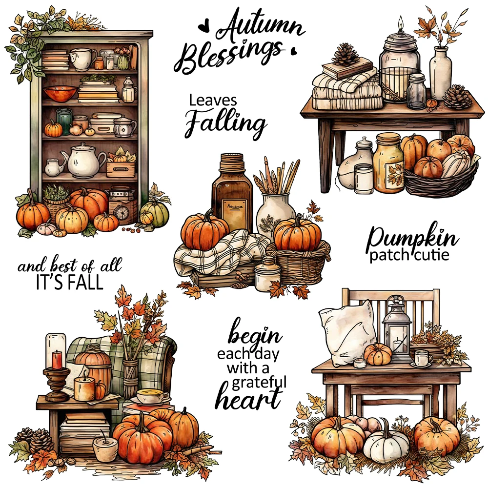 Mangocraft Autumn Harvest Pumpkins Metal Cutting Dies Clear 
