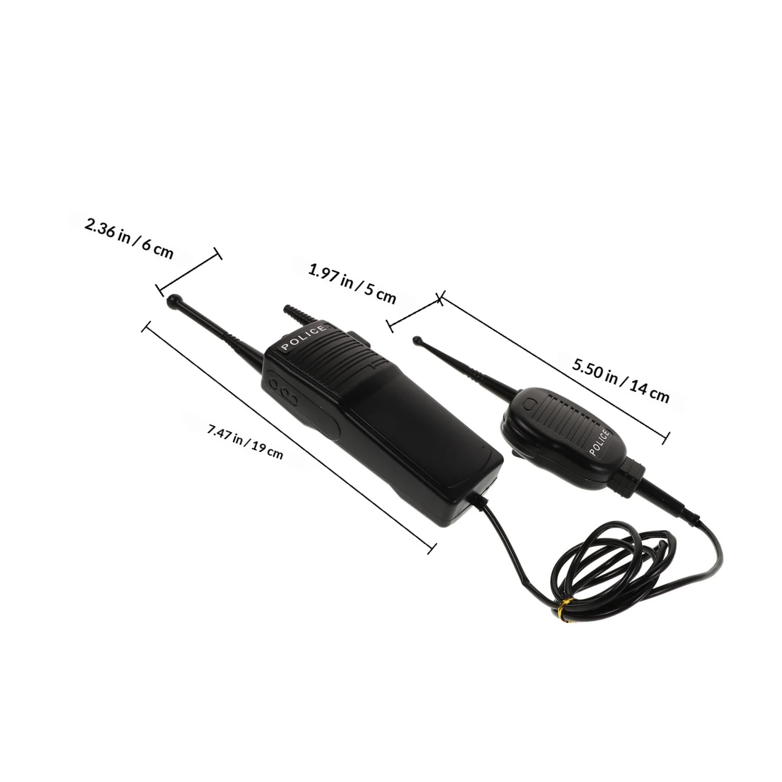 Symulacja radiotelefonu policyjnego dla dzieci, realistyczny kostium do odgrywania ról, rekwizyty do przebierania, akcesoria na Halloween, imprezy tematyczne.