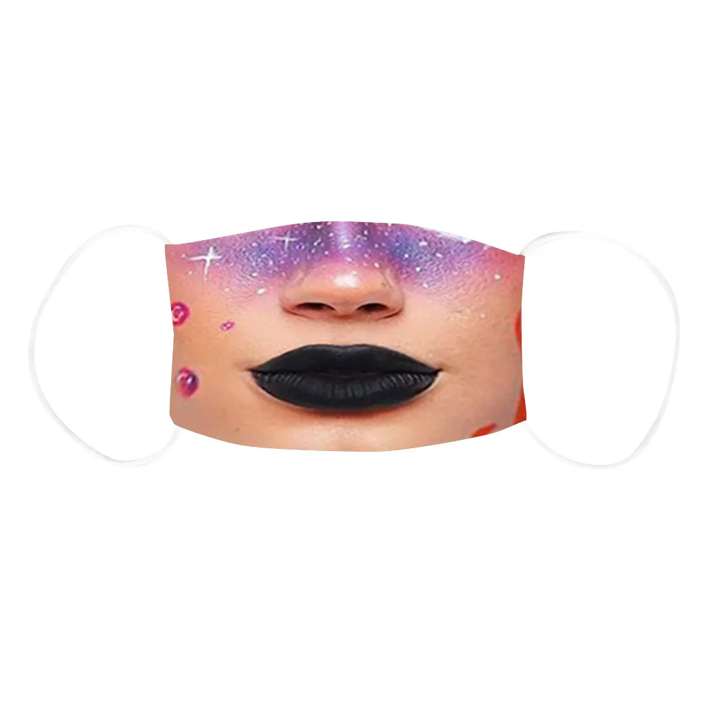 Women'S Fashion Mask Reusable Adult Outdoor Washable Makeup Print Face Protective Mask Clinical-Grade Protective Breathable Mask